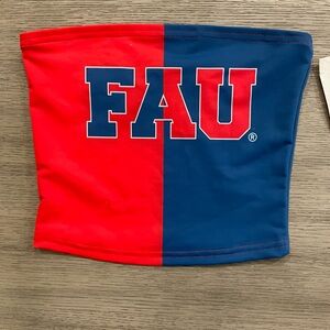 FAU Women's Red and Blue Crop Top